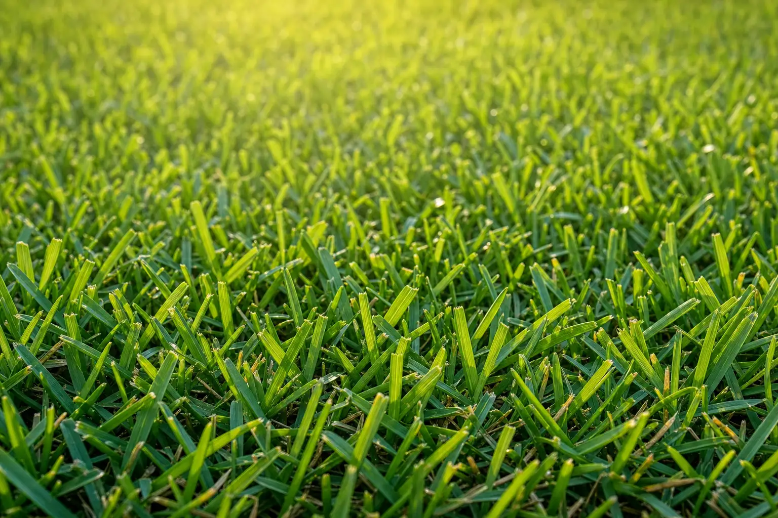Healthy Bahiagrass lawn with coarse textured V-shaped blades